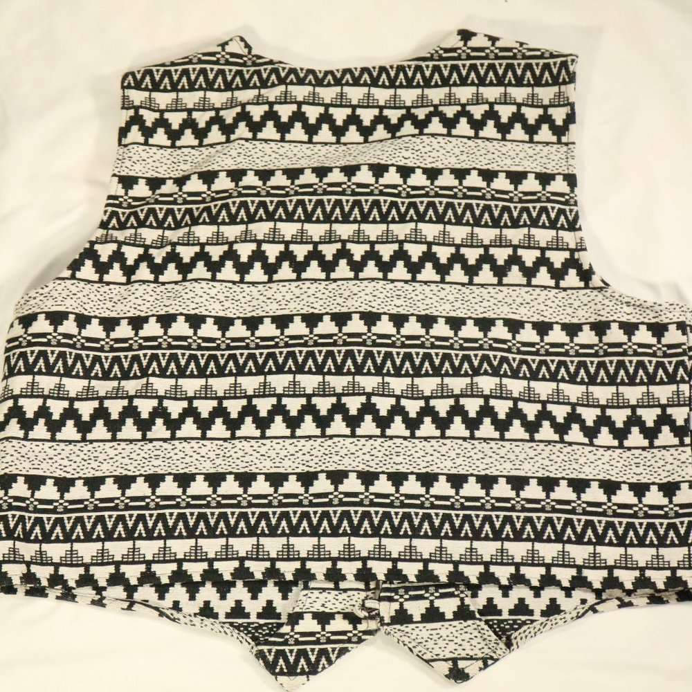 Vtg AUSTIN HARRIS Aztec Print Button Vest Sz XL Men - Picture 9 of 13